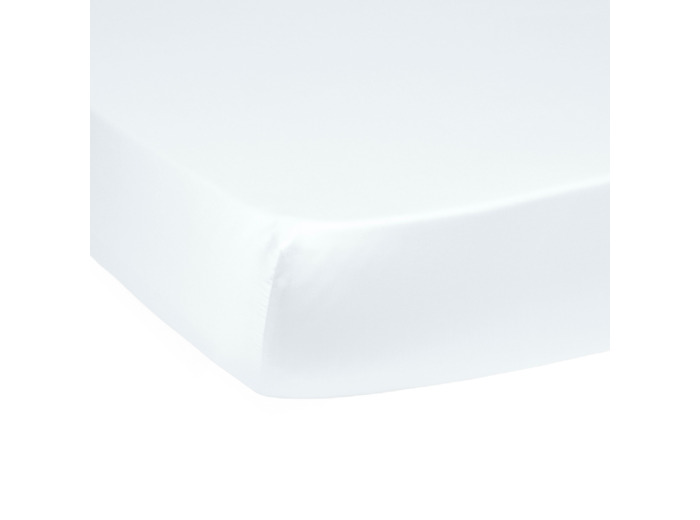 Drap housse Harmonie Satin de coton coloris Blanc