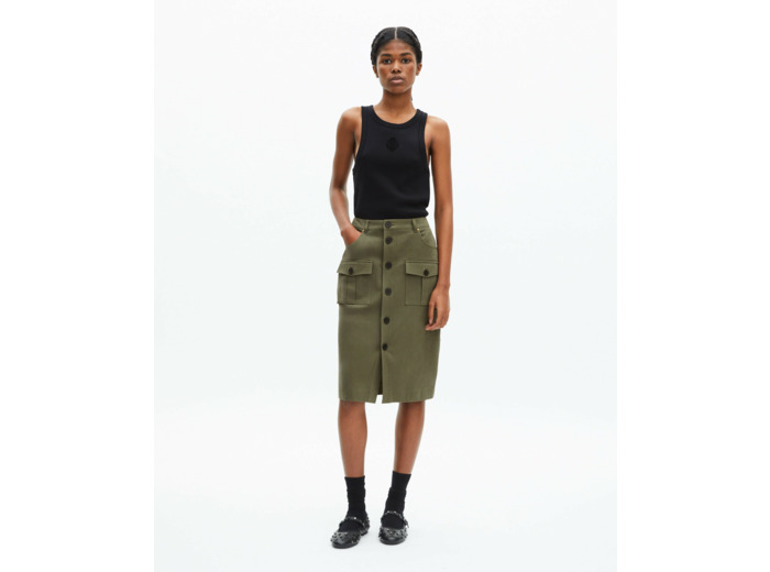 Jupe style cargo kaki