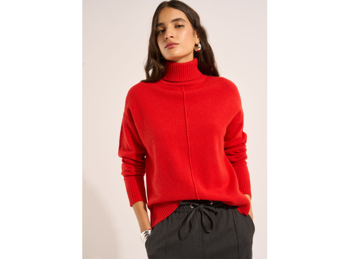 Pull à col roulé en laine