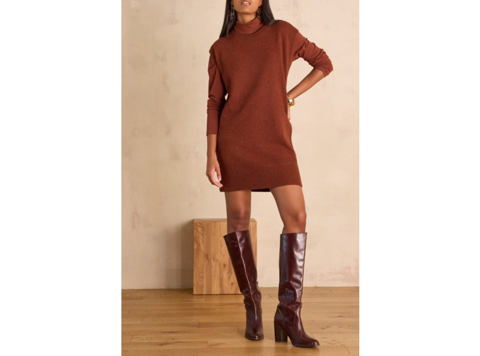 Robe pull sans manches en laine RAPHAELLE