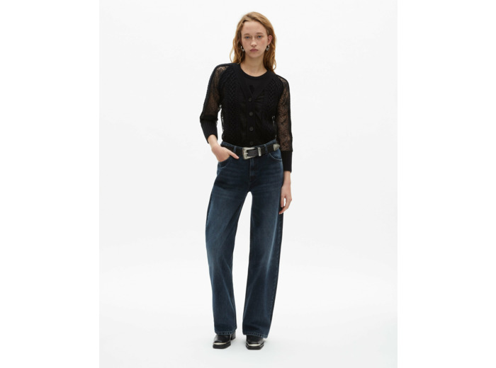 Cardigan details dentelle black