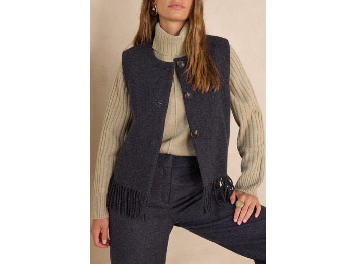 Gilet sans manches en laine PAIGE