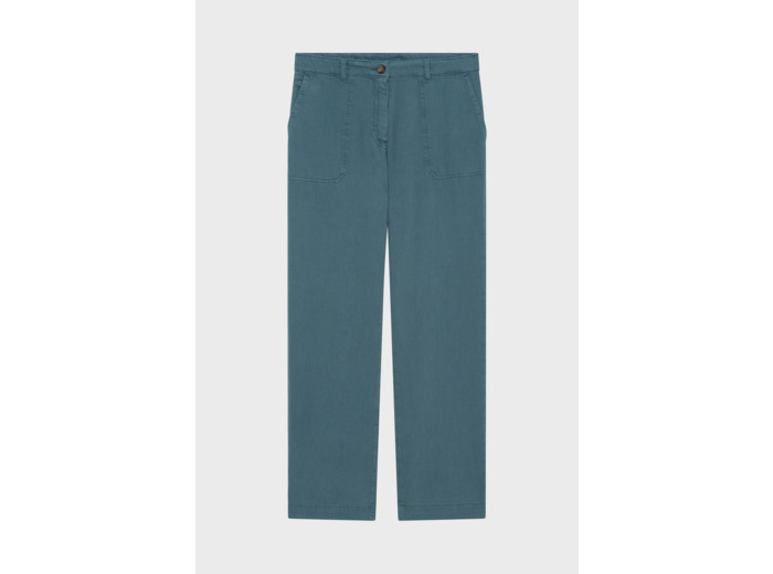 Pantalon droit en coton et lin - LUTIE