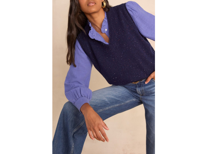Pull BASILE sans manches en 100% laine