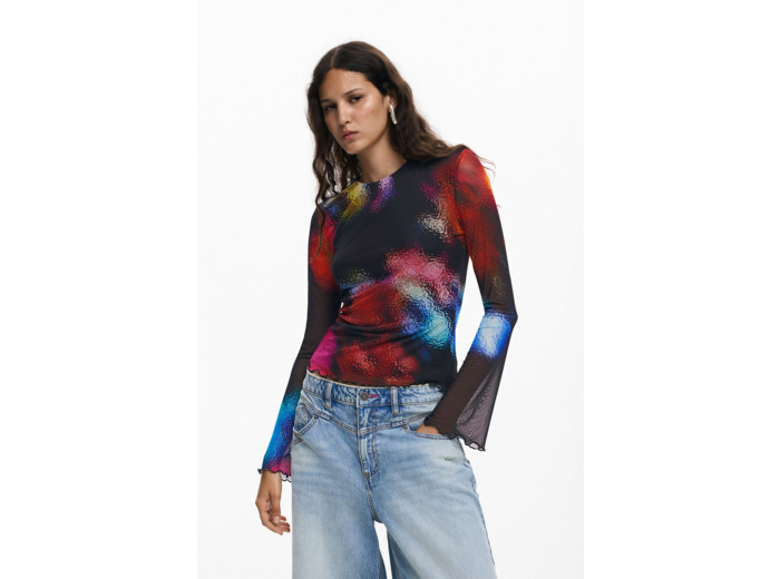 T-Shirt À Manches Longues En Maille – Femme
