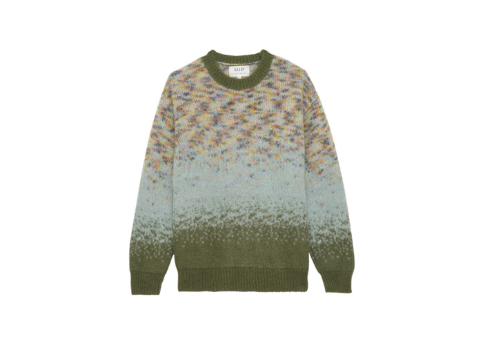 Pull col rond en maille dégradée