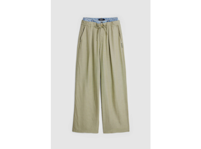 Pantalon Long En Tissu – Femme
