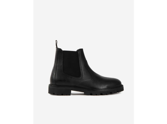 Bottines Chelsea en cuir noir black