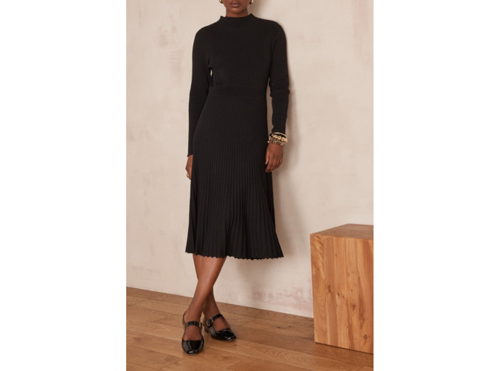 Robe MARTIKA en maille plissée