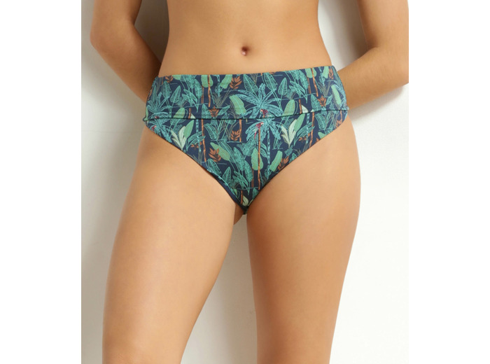 Bas de maillot de bain forme culotte haute