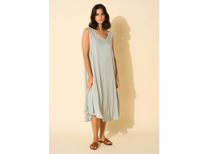 Robe midi à col V