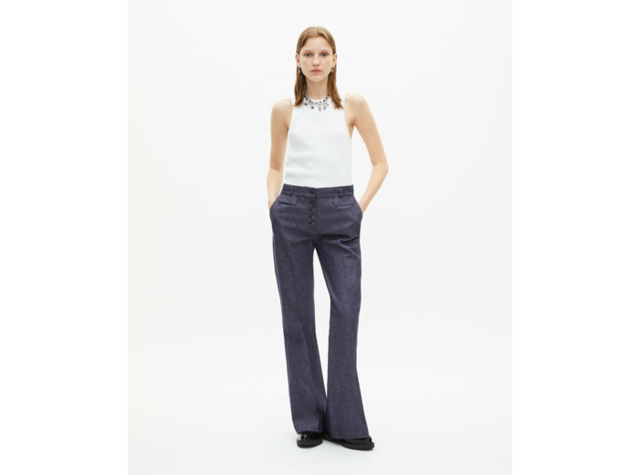 Pantalon evase blue