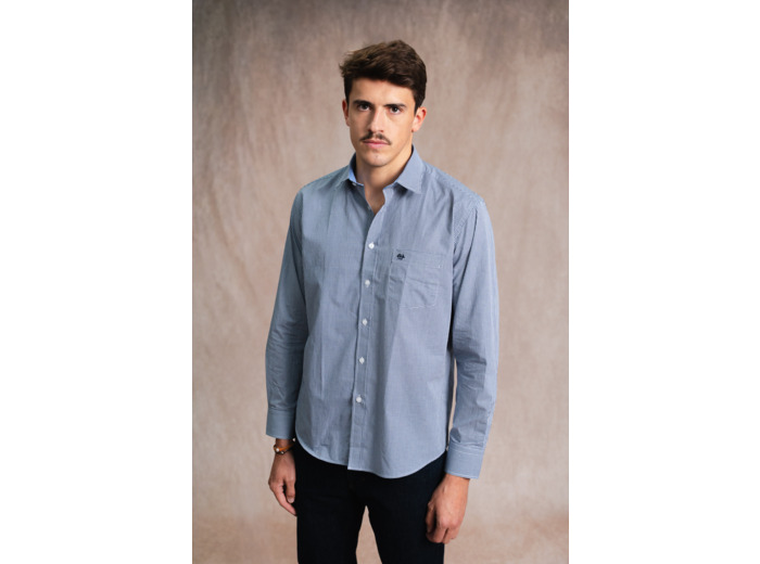 Chemise homme à petits carreaux