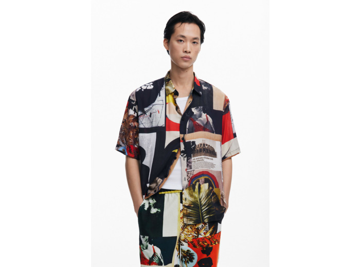 Chemise À Manches Courtes En Tissu – Homme
