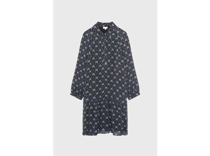 Robe imprimé jacquard et fleurs - LORIE
