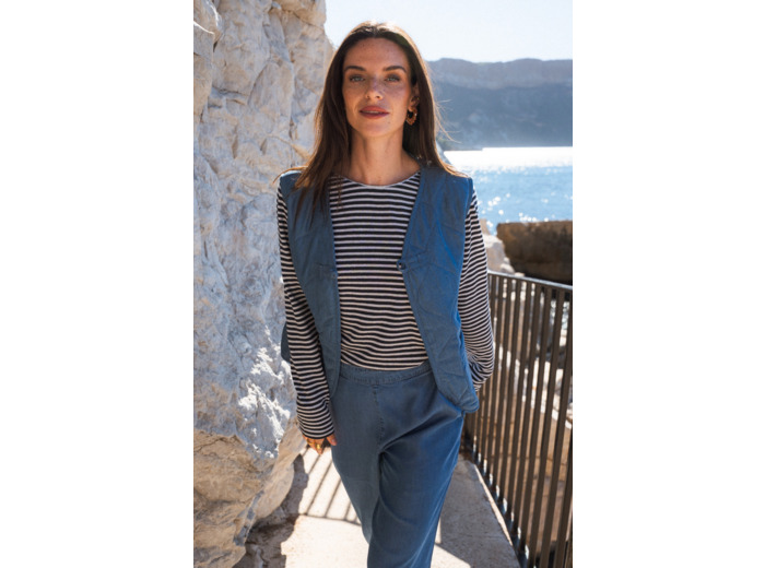 Sweater femme rayures lurex - Beretta