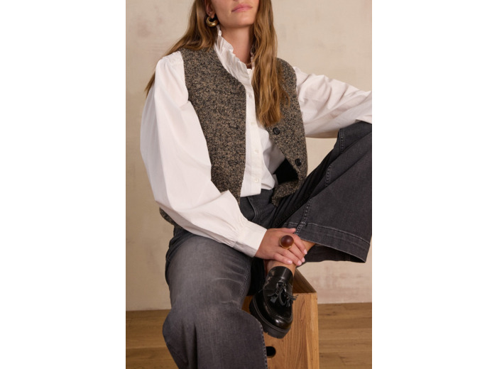 Gilet sans manches PHARELL en laine tweed