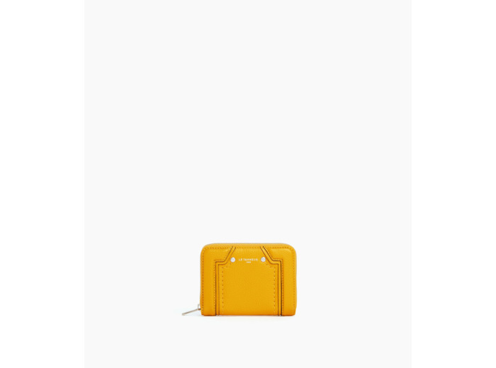 Porte cartes zippé Ella en cuir grainé