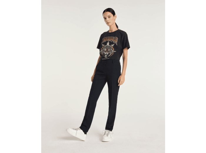 Basket en cuir avec lacet-shirt mouchetes