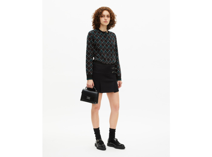 Cardigan à carreaux noir black