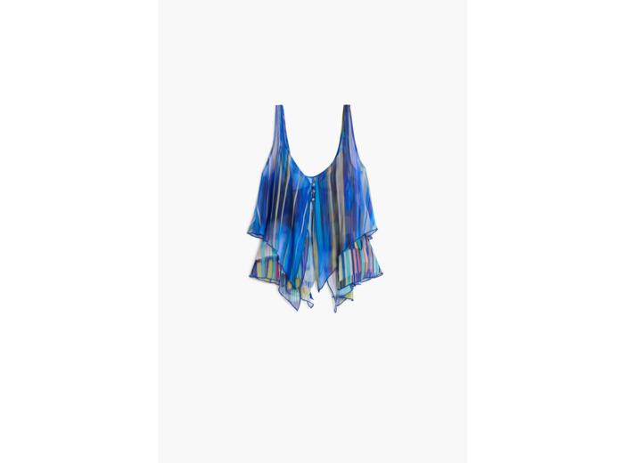 Blouse À Bretelles En Tissu – Femme