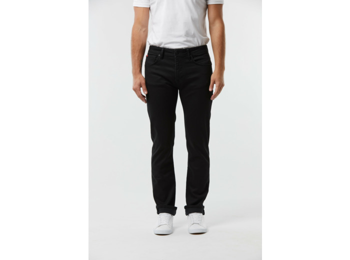 Pantalon straight fit, taille haute, jambe droite