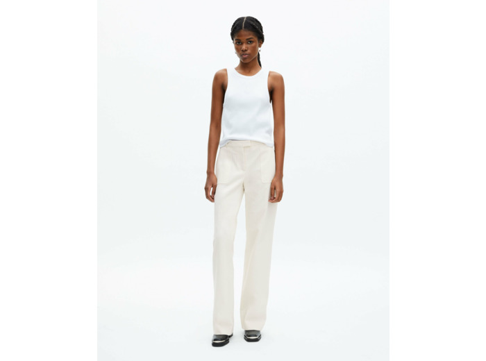 Pantalon large ecru