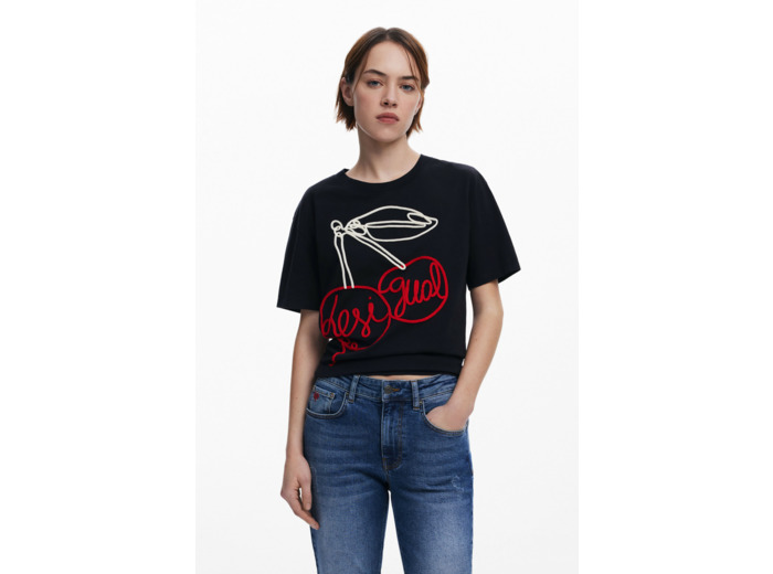 T-Shirt À Manches Courtes En Maille – Femme