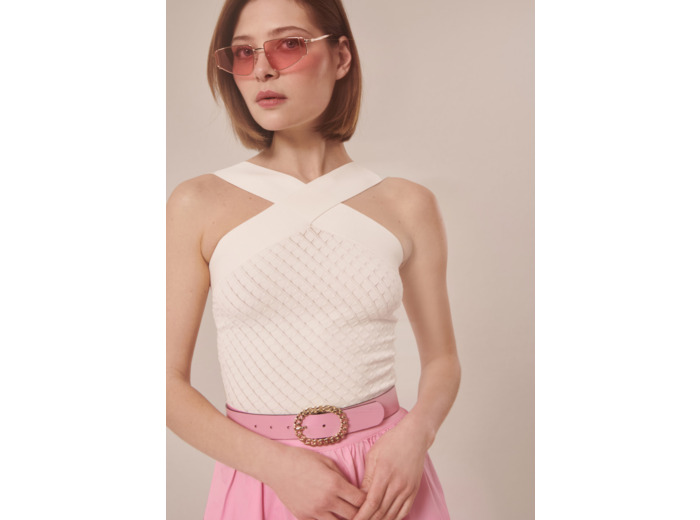 Pull Prana Ecru en Viscose