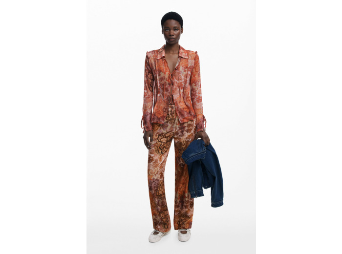 Pantalon Long En Tissu – Femme