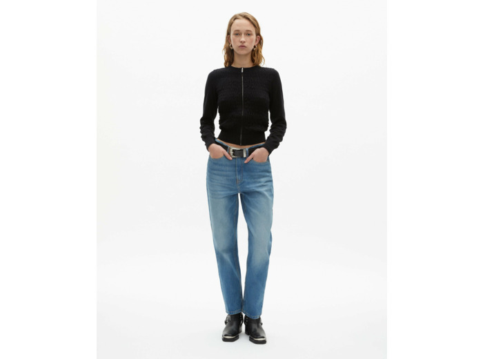 Cardigan a zip black