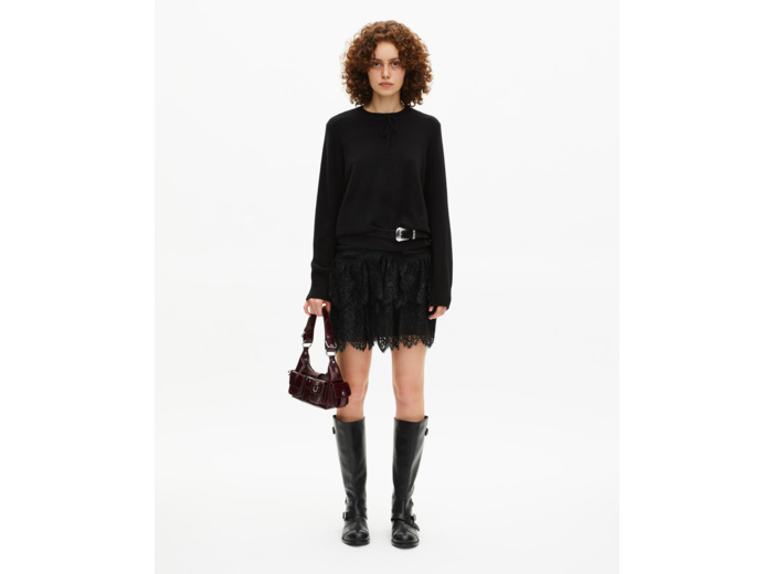 Jupe en dentelle noire black
