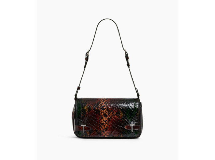 Petit sac bandoulière Simone en cuir effet python