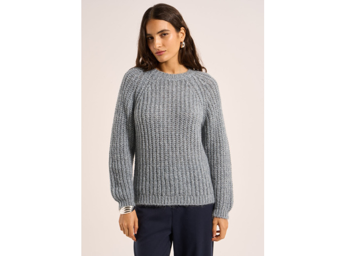 Pull épais en côtes larges
