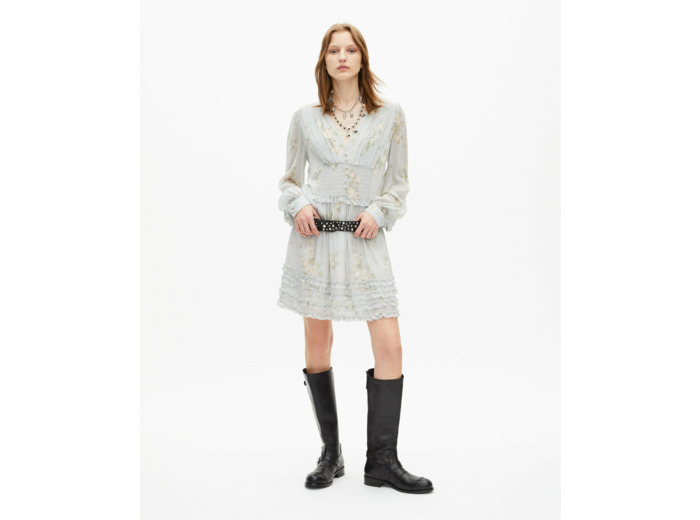 Robe courte a manches longues blue