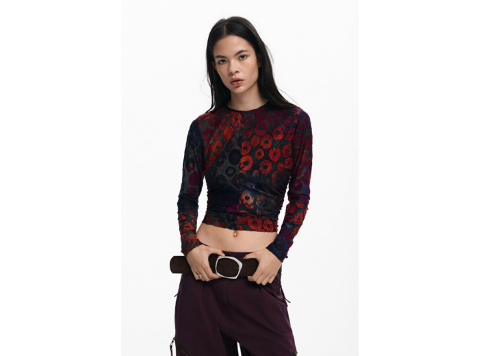 T-Shirt À Manches Longues En Maille – Femme