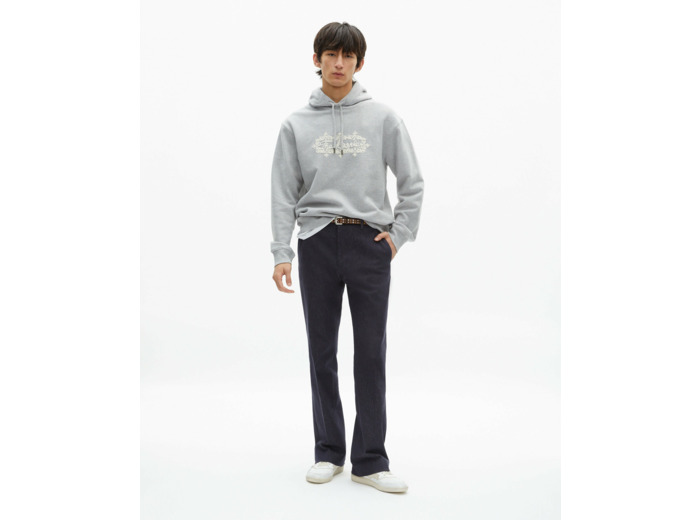 Sweat a capuche avec broderie devant light grey melange_01