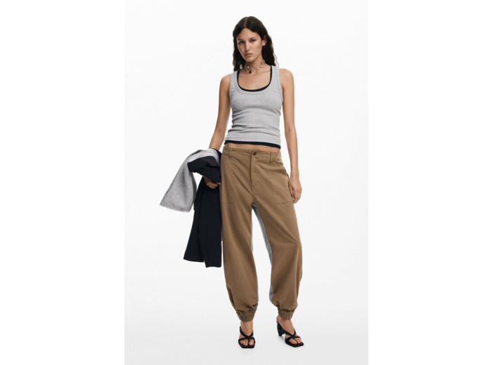 Pantalon Long En Tissu – Femme