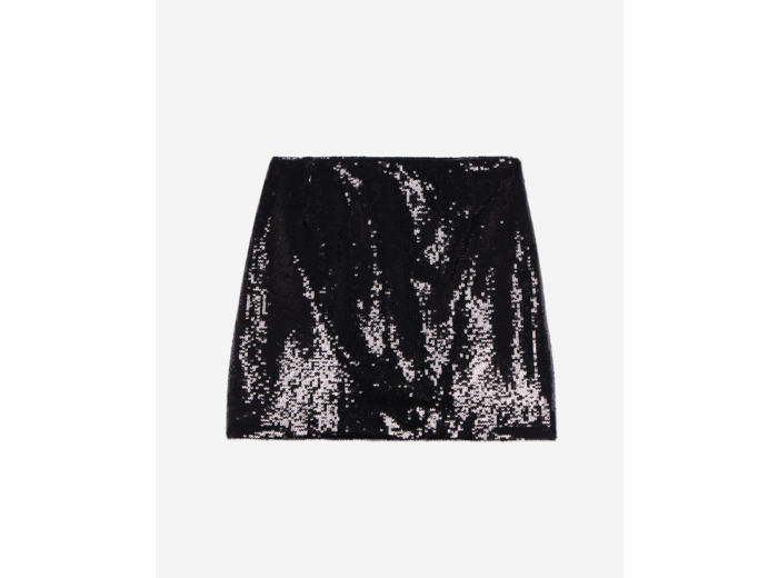 Jupe courte à sequins noire black