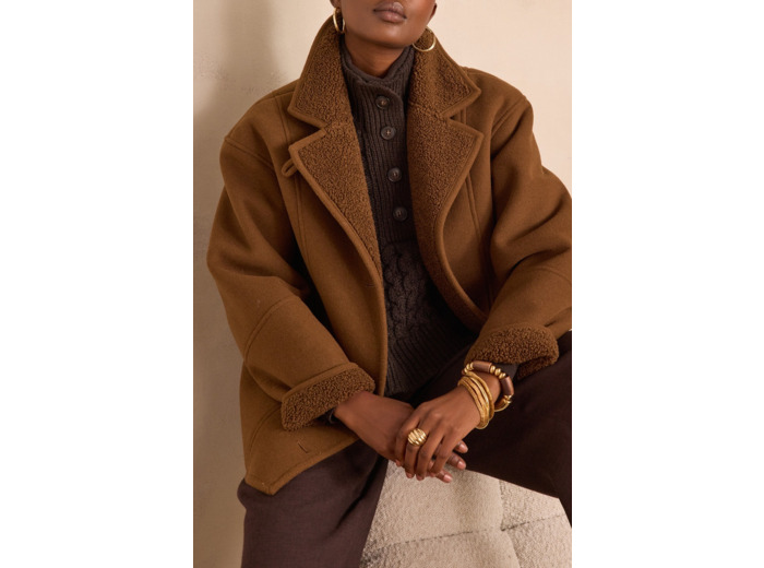 Manteau effet moutonné DEBBIE