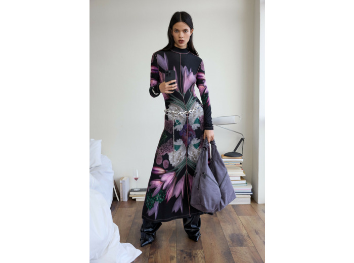 Robe À Manches Longues En Maille – Femme