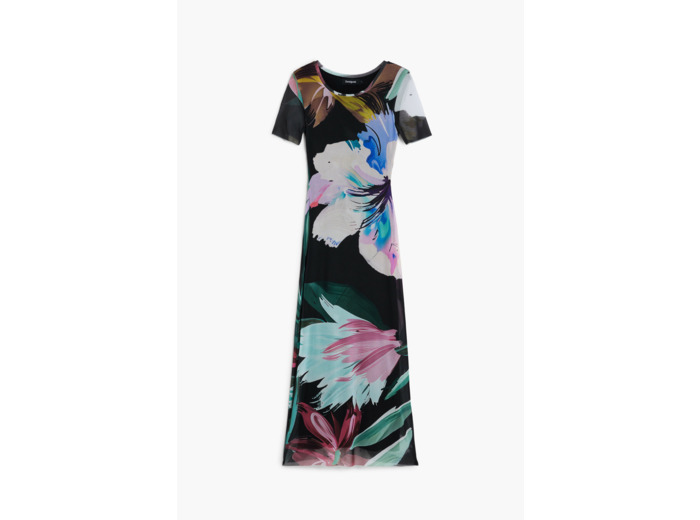 Robe À Manches Courtes En Maille – Femme