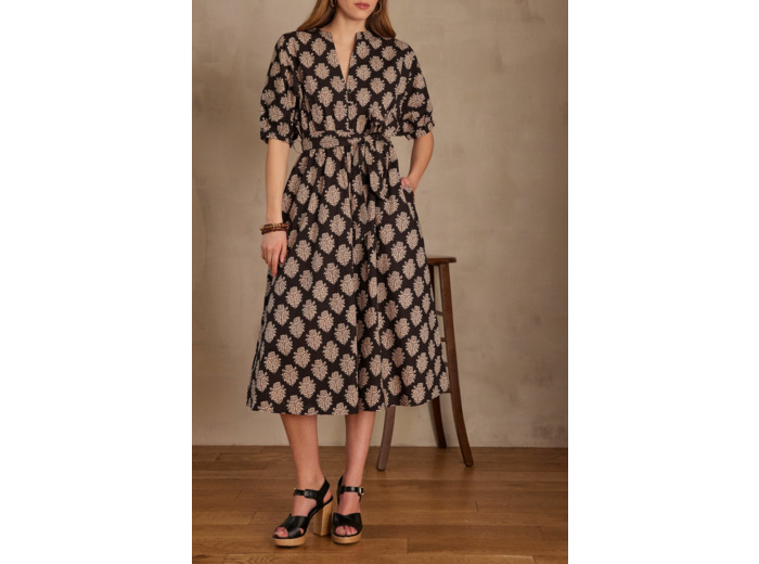 Robe CORDELIA en coton imprimé