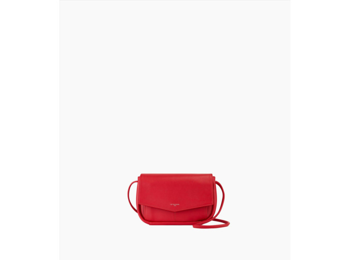 Pochette avec bandoulière amovible Charlotte en cuir lisse
