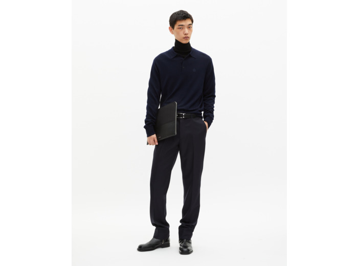 Pantalon droit marine bleu