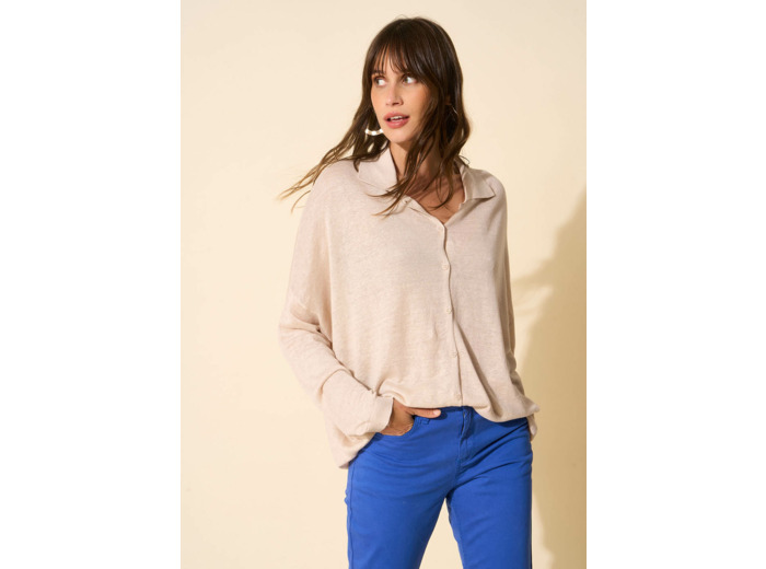 Gilet ample avec col polo