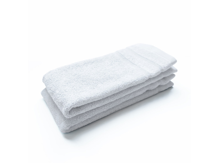 Lot de 2 Serviettes invité DODO MINERAL - Coloris BLANC