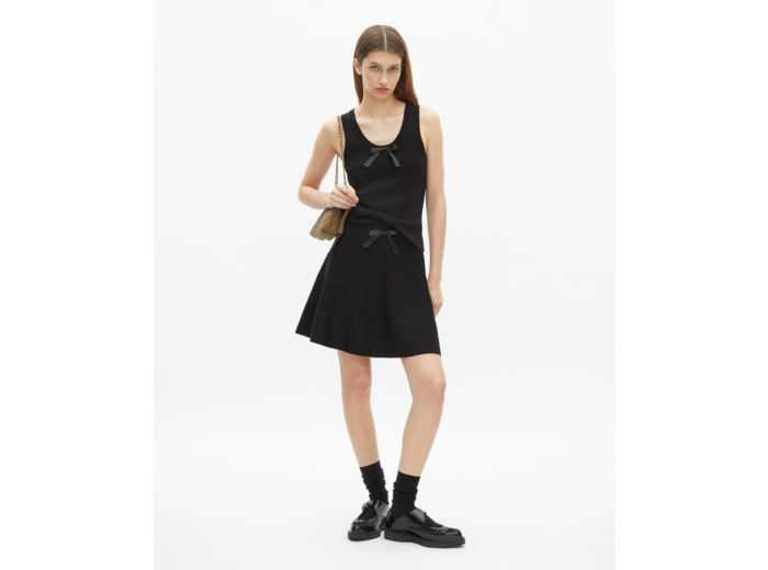 Jupe courte en maille noire black