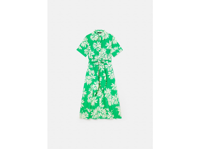 Robe Retronie Vert en Coton