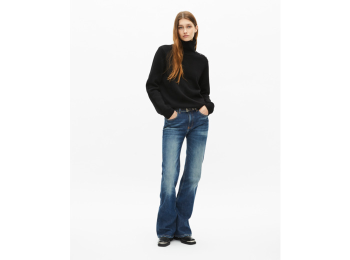 Jean droit blue electric